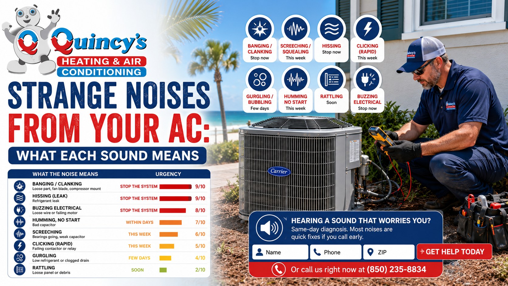 Strange noises from your AC - what each sound means