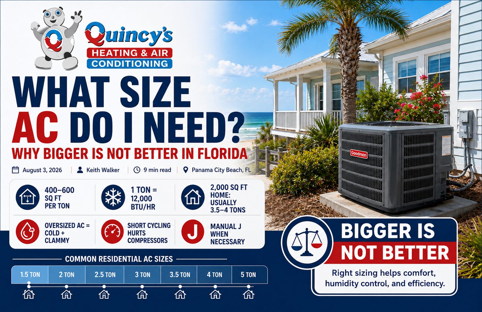 Two Trane outdoor condensing units installed side by side at a Panama City Beach home